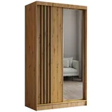 masseno Schwebetürenschrank NELVIA 120 x 216 x 61 cm Eiche Artisan