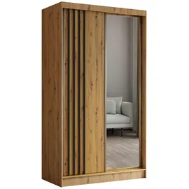 masseno Schwebetürenschrank NELVIA 120 x 216 x 61 cm Eiche Artisan