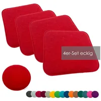 Heimtexland ® 4er Pack Sitzkissen Filz Stuhlkissen Bodenkissen Polster
