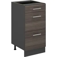 Vicco Küchenunterschrank R-Line, Edelgrau/Anthrazit, 40 cm mit Schubladen, ohne