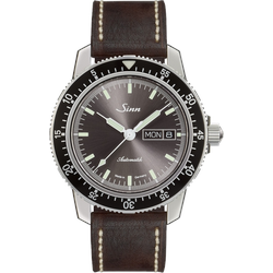 Sinn Instrumentelle Uhren 104 St Sa I A 104.014 - Sonnenschliff anthrazit,anthrazit,braun,braun mit weißer Naht - 41mm