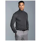 Rollkragenshirt TRIGEMA "TRIGEMA Langarm Ski- und Sport-Rollkragenpullover", Herren, Gr. L, grau (anthrazit, melange), 100% Baumwolle (Bio-Baumwolle kbA), Basic, Shirts