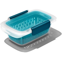 Oxo Good Grips Prep & Go Container with Colander - 450mL, White / Blue