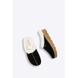 ROHDE Damen Hausschuhe Pantoffeln Leder Foggia 6125, Größe:41 EU, Farbe:Schwarz - 41