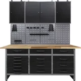 Ondis24 Lochwand Metall 160 cm schwarz
