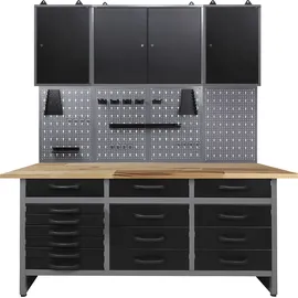 Ondis24 Lochwand Metall 160 cm schwarz