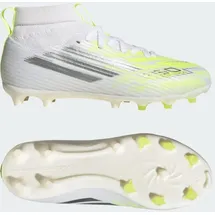 adidas F50 Sparkfusion League Mid Cut AG/FG Kinder Cloud White/Iron Metallic/Hi-Res Yellow 34