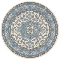 NOURISTAN Orientalischer Rundteppich Kurzflor Teppich Parun Täbriz«, rund, blau