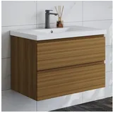 duschspa Waschtisch Waschbecken mit Unterschrank Badschrank Waschplatz Badmöbel Set, Matt, 50-120cm 81 cm x 56 cm x 47 cm