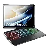 doqo Tastatur Hülle für iPad Air 11/iPad Pro 11,Hülle mit Tastatur für Air 11 M3/M2 (2025/2024),Air 5/4,Pro 11 4/3/2/1 Generation mit Touchpad, 360° Drehbar