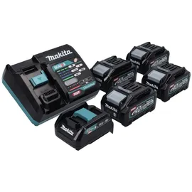 Makita Power Source Kit 40 V max. mit 4x BL 4040 Akku 4,0 Ah XGT + DC 40 RA Schnell Ladegerät XGT LXT + ADP10 Ladeadapter
