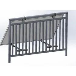 Jet-Line®  Balkonkraftwerkhalterung | Geländer Befestigung | für 1 Solarmodule | Neigungswinkel 25-4