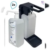 Blanc HYGIENIC SET: Blanc Hygienic Hebelspender 1.000ml + 2x 1 Liter Haut- und Händedesinfektion mit vormontierter Pumpe