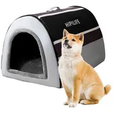 Katzenhaus für den Innenbereich 2-in-1 - Katzenhaus Für Draußen | Katzenhöhlenhaus mit abnehmbarem waschbar | Hundehaus Haustierkäfig Indoor Faltbares Katzenzelt Warmer Katzenunterstand (45x35x35 cm)