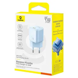 Baseus PicoGo GaN Ladegerät, 45W, 1xUSB-C blue (P10176800313-00)