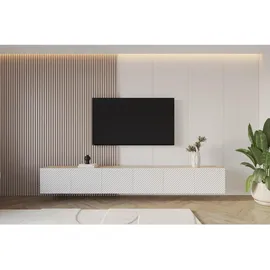 altdecor ZENO Lowboard 300 cm Weiß Holz