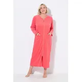 Ulla Popken Damen große Größen Übergrößen Plus Size Bademantel, 2-Wege-Zipper, Frottee, kuschelweich