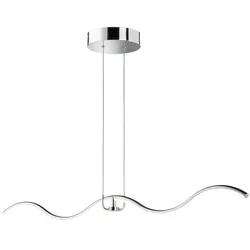 LED Hängeleuchte, Designlampe, Metall, chrom, magnetisch