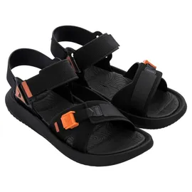 Rider Herren RT PAPETE AD Durchgängies Plateau Sandalen, AA035 Black/ORANGE, 39/40 EU Schmal