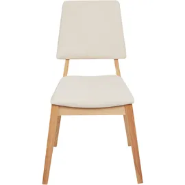 Beliani Esszimmerstuhl 2er Set MERRILL Holz Hellbeige