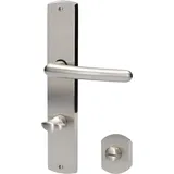 Alpertec WC-Langschildgarnitur Isabella Messing Silber