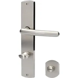 Alpertec WC-Langschildgarnitur Isabella Messing Silber