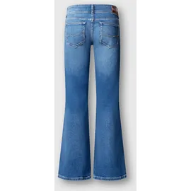 Pepe Jeans "VENUS", Damen, Gr. 31, Länge 32, blau (blau mid ad), Denim/Jeans, Obermaterial: 90% Baumwolle, 8% Polyester, 2% Elasthan, regular fit lang, Jeans Straight-Jeans, mit schmalem Bein
