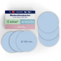 Magnetoplan Kommunikationskarte rund, Ø 190 mm, 500 Stück, blau, D 190 mm, 500 BL