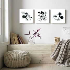 Disney Keilrahmenbild, Schwarz, Weiß, & 90x30x2.5 cm