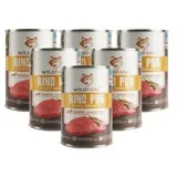 Wildfang Premium Hunde-Nassfutter Rind pur 6 x 400 g