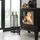 Relaxdays Kaminbesteck 5-teilig Aluminium Holz Metall 0,78 m schwarz/braun