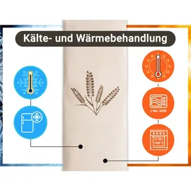 ZOLLNER Körnerkissen,Bezug abnehmbar, 100% Baumwolle, 20x53 cm, natur