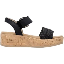 remonte SandaleSchwarzKeil für Damen, schwarz, Größe 37