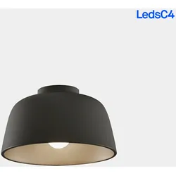LEDS C4 Design Deckenleuchte MISO, IP20, Ø 28.5 cm, E27, Stahl, schwarz / innen gold LEDS-15-8330-05-DL