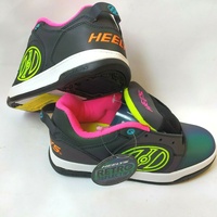 Heelys Jr Voyager Black Reflective/Yellow/Pink Schuh mit Rollen Sneakers Gr.36,5
