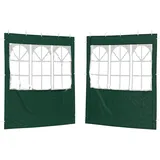 Arborthrum Party Zelt Seitenteil 2 pcs Seitenwand für Pavillon Seitenplane Ersatzwand für Partyzelt Gartenzelt 200 x 195 cm Grün PE und Stahl