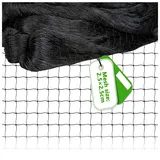 alouweekuky Vogelschutznetz 7.5 m x 15 m, Vogelnetz Schwarz, Reißfestes Pflanzennetz für Hühnergehege, Volierennetz für Schützt Obstbäume und Gemüse vor Vogelfraß(Maschenweite 2.5 x 2.5cm)