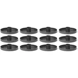 Novaliv 12er-Set Stabkerzenhalter 6cm Metall rund Tafelkerzen matt SCHWARZ Kerzenhalter Adventskranz scandic chic Weihnachtsdekoration Candle Holder Kerzenpick Kerzenteller Dekoschale Weihnachten