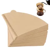 heqxwl 200 Stück Kaffeefilter Größe 1, V-förmige Einweg Kaffeefilter aus Papier, Filterpapier für Kaffeemaschinen, Handfilter & Kaffeetropfkegel (1–2 Tassen) (Braun)