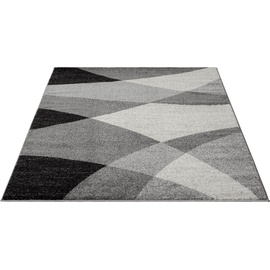 merinos Teppich »Thales 6100«, rechteckig, Kurzflorteppich mit Konturenschnitt, Wohnzimmer, grau