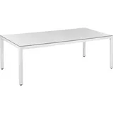 Beliani Gartentisch 220 x 100 x 74 cm Weiß