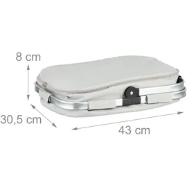 Relaxdays Einkaufskorb hellgrau 45 x 43 x 30,5 cm