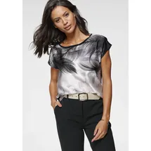 LAURA SCOTT Shirtbluse in modischem Materialmix - Gr. 46,