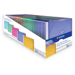 Verbatim Flaches Jewel-Case für CD/DVD-Aufbewahrung - Kapazität: 1 CD/DVD - Mult
