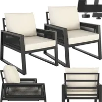 Tectake Gartenlounge-Set im Rope-Design, mit Aluminiumgestell, - Grau