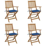 vidaXL Klappbare Gartenstühle 4 St. 4 x 4 x 4 cm blau