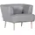 Hom ́in Sessel CINDY Cord 85 x 71 x 80 cm Silber