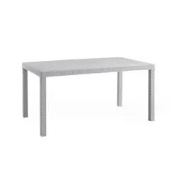 Dmora Gartentisch 150 x 90 x 74 cm Weiß