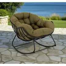 Lesli-Living Lesli Living Schaukelsessel Cozy Olive 0 x 0 x 0 cm anthrazit/olivgrün