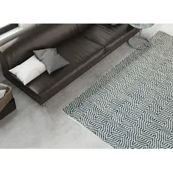Teppich CALO-DELUXE "Luba 433" Gr. 2, grau, B:80cm H:7mm L:150cm, Baumwolle, Teppiche, reine Baumwolle, handgewebt, Wohnzimmer, Kinderzimmer